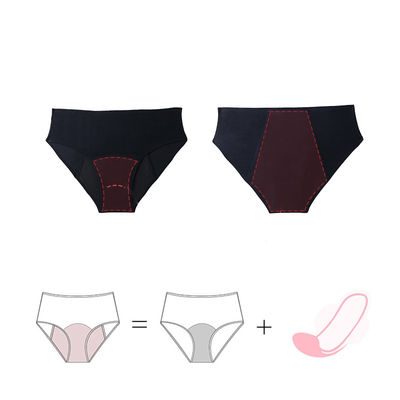 Four Layer Period Panties Underwear Polyester Seamless Mid Waist Plus Size Underwear