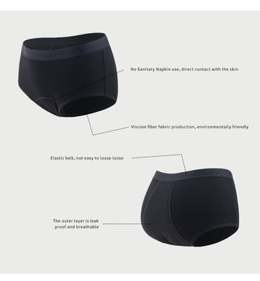 S-4XL Women Leak Proof Period Underwear 4 Layers Cotton Period Panties
