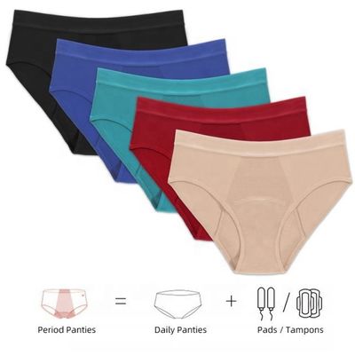 Bamboo Fiber Leak Proof Period Underwear Breathable S-4XL Period Protection Underwear