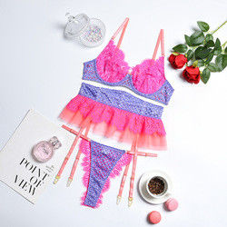 Custom Hollow Sexy Lingerie Body Embroidery Nighty Sexy Flower Lingerie