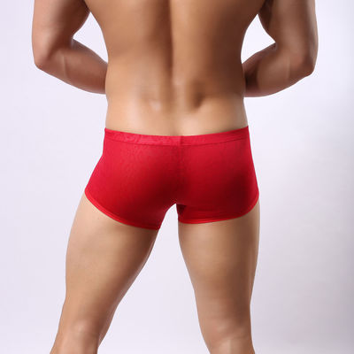 Sustainable Mens Seamless Briefs Anti-Static Breathable Polyester Boxer Shorts
