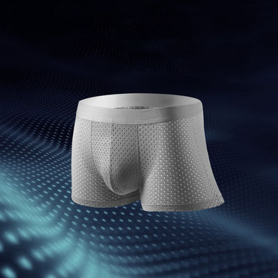Anti-Bacterial Plus Size Boxer Shorts  Ice Silk Men'S Polyester Spandex Boxer Briefs