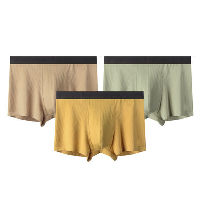 Plus Size Solid Mens Boxer Shorts Seamless Breathable Mens Underwear Briefs