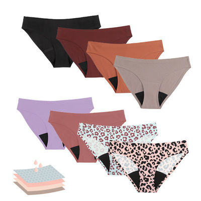 S-XL Leakproof Period Panties Underwear Seamless Leopard Knitted Ice Silk