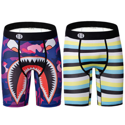 OEM Printing Mens Boxer Shorts Trunks Breathable Polyester Training Boxer Shorts