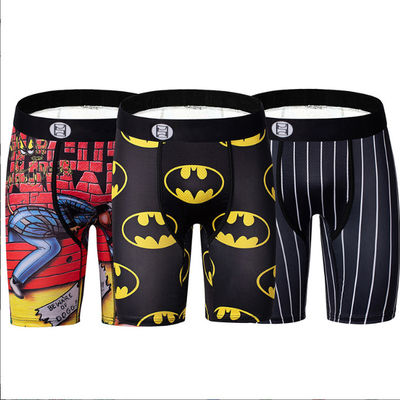 OEM Printing Mens Boxer Shorts Trunks Breathable Polyester Training Boxer Shorts