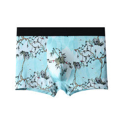 Ice Silk Mens Seamfree Boxers Cartoon Pattern Breathable Underwear Panties