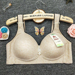 Strapless Knitted Push Up Cotton Bra 36-42 Size Gather Lace Bra And Brief Set