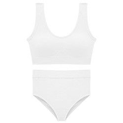 Seamless Plus Size Bra Sets Breathable Full Brief Underwear Sets