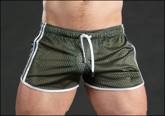 Solid Woven Men Mesh Shorts M-2XL Worsted Beach Fitness Training Shorts