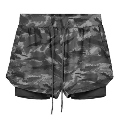 Custom Logo Double Layers Fitness Sportswear Mens Workout Compression Running Gym Shorts