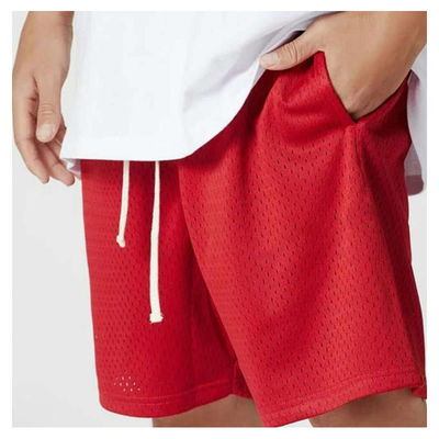 Men Cotton Shorts Custom Logo Casual Gym Sport Mesh Basketball Short