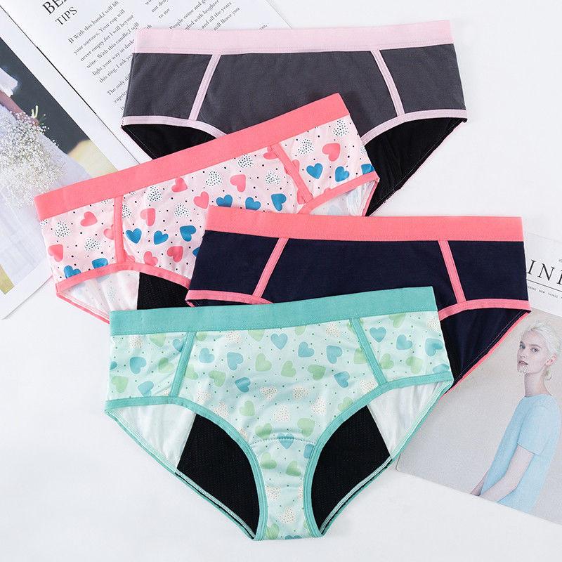 Cotton Spandex Period Panties Underwear Plain Dyed MidRise Maternity Period Underwear