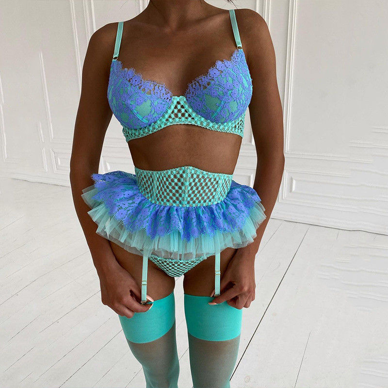 Custom Hollow Sexy Lingerie Body Embroidery Nighty Sexy Flower Lingerie
