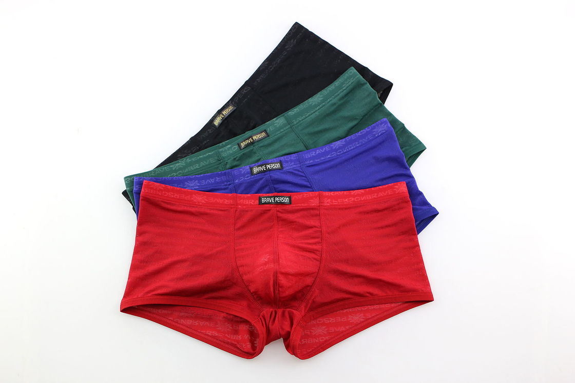 Sustainable Mens Seamless Briefs Anti-Static Breathable Polyester Boxer Shorts