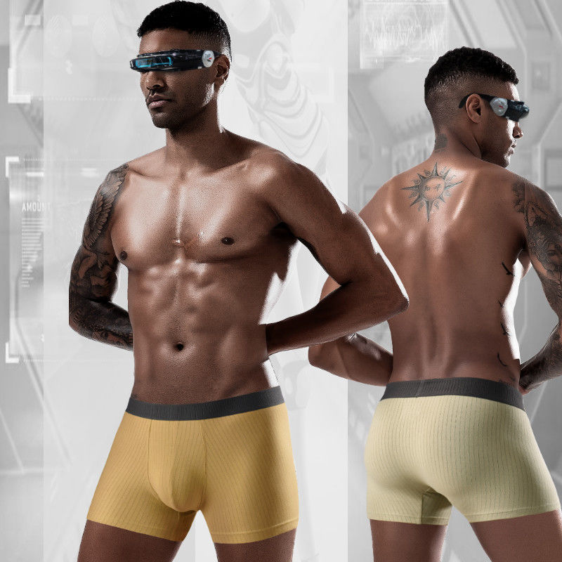 Plus Size Solid Mens Boxer Shorts Seamless Breathable Mens Underwear Briefs