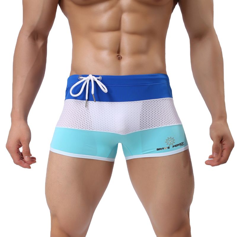 Anti-Bacterial Men Mesh Shorts Disposable Swimming Clothing Mesh Boxers