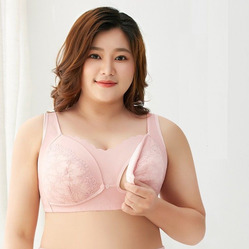 Cotton Breathable Pregnancy Nursing Bra Seamless Plain Dyed Big Pregnancy Sports Bra