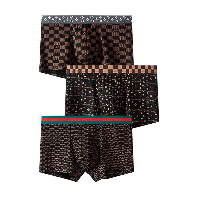 Soft Comfortable Print Pattern Men Modal Underwear Mens Boxer Briefs