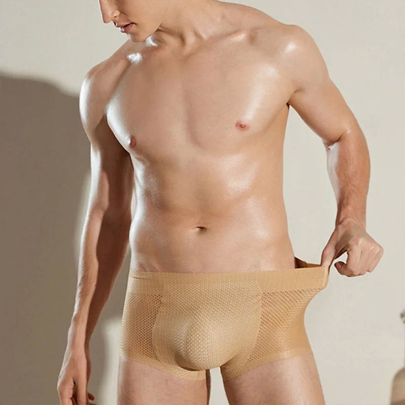 Men's Boxer Briefs Regular Fit Solid Underpants for Breathable Comfort
